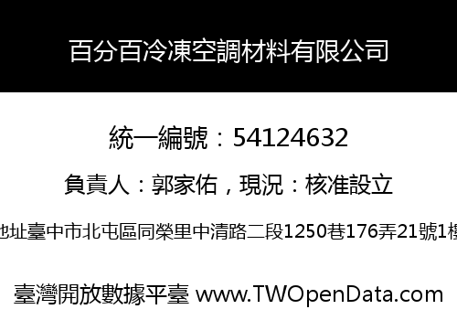百分百冷凍空調材料有限公司