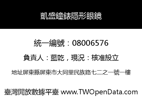 凱盛鐘錶隱形眼鏡