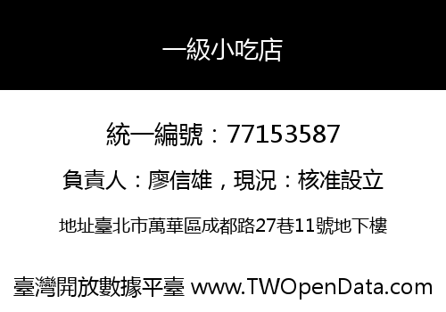 一級小吃店