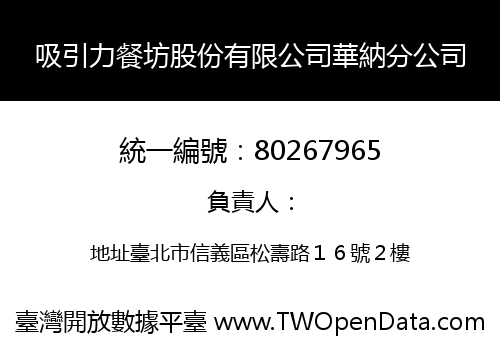 吸引力餐坊股份有限公司華納分公司