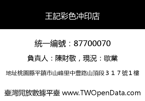 王記彩色冲印店