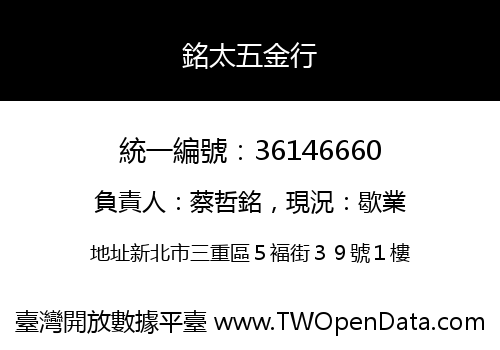 銘太五金行