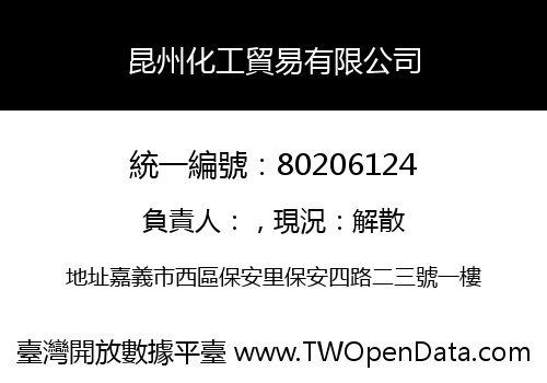 昆州化工貿易有限公司
