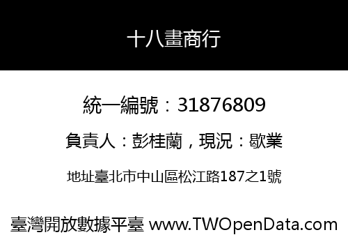 十八畫商行