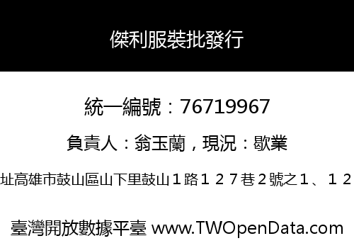 傑利服裝批發行