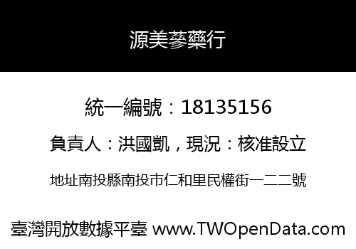 源美蔘藥行