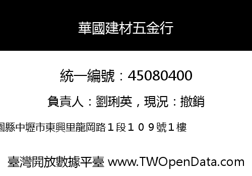 華國建材五金行