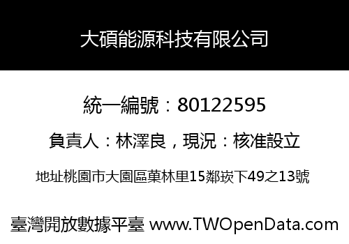 大碩能源科技有限公司