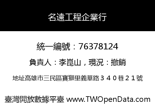 名遠工程企業行
