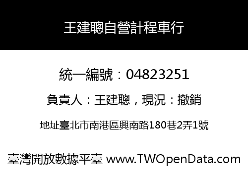 王建聰自營計程車行