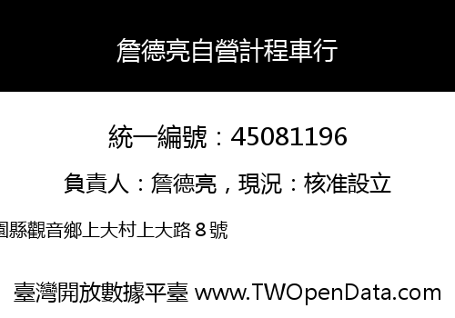 詹德亮自營計程車行