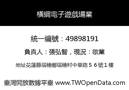 橫綱電子遊戲場業