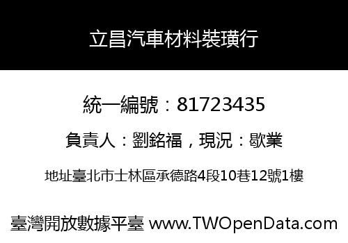 立昌汽車材料裝璜行
