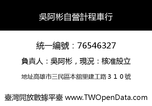 吳阿彬自營計程車行