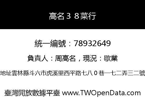 高名３８菜行
