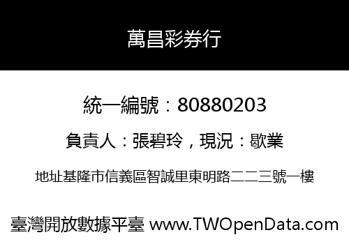 萬昌彩券行