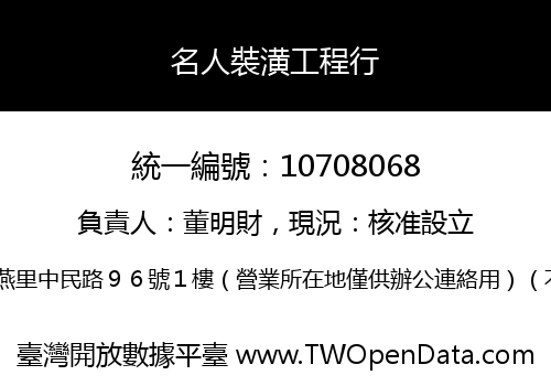 名人裝潢工程行