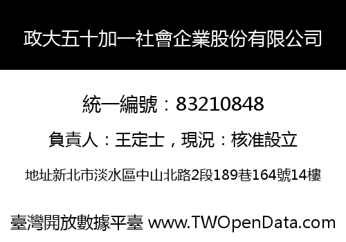 政大五十加一社會企業股份有限公司