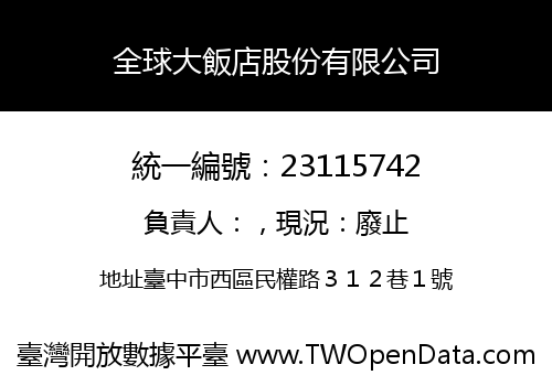 全球大飯店股份有限公司
