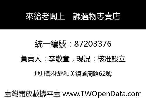 來給老闆上一課選物專賣店