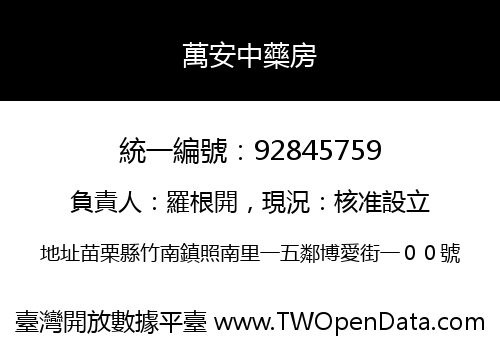 萬安中藥房