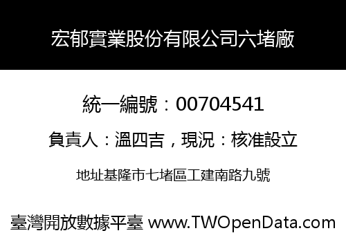 宏郁實業股份有限公司六堵廠