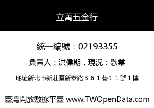 立萬五金行