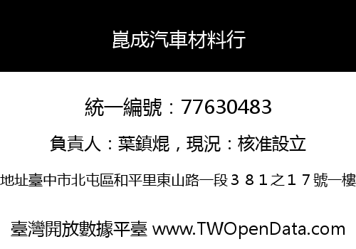 崑成汽車材料行
