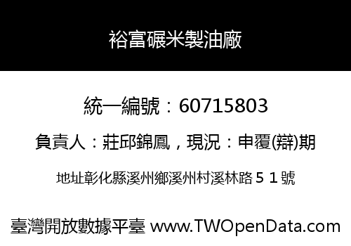 裕富碾米製油廠