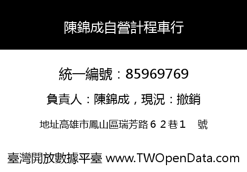 陳錦成自營計程車行