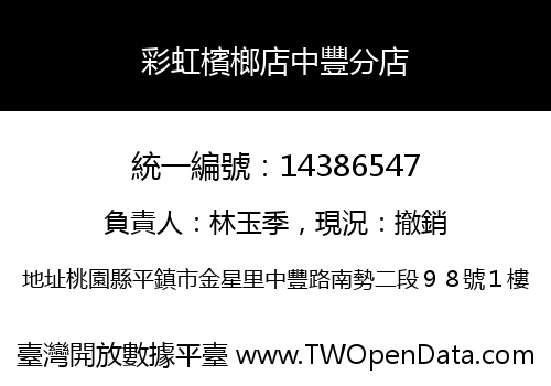 彩虹檳榔店中豐分店