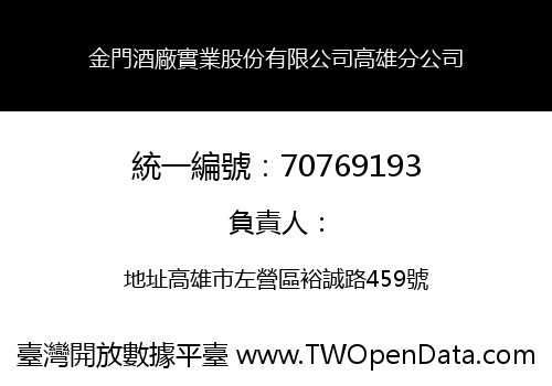 金門酒廠實業股份有限公司高雄分公司