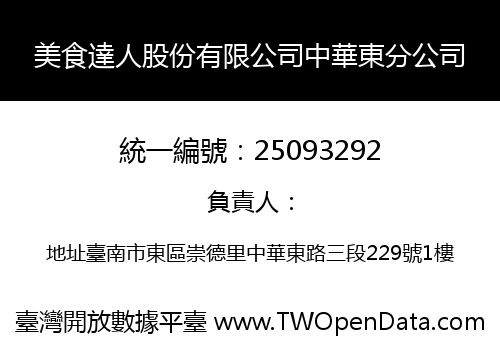 美食達人股份有限公司中華東分公司