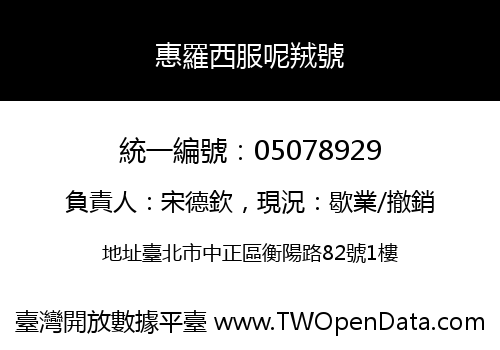 惠羅西服呢羢號