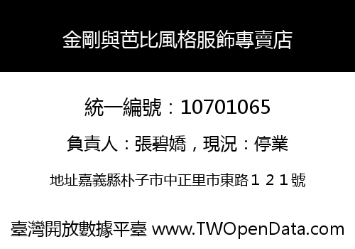 金剛與芭比風格服飾專賣店