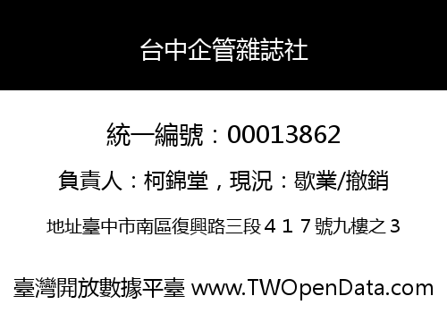 台中企管雜誌社