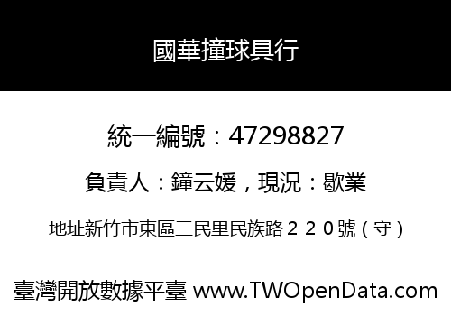 國華撞球具行