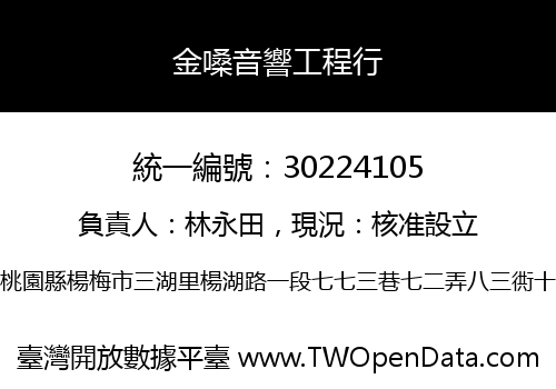 金嗓音響工程行