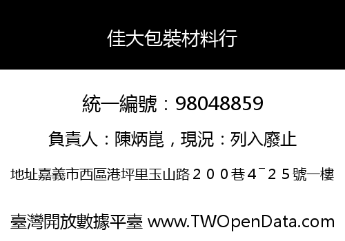 佳大包裝材料行