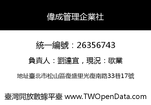 偉成管理企業社