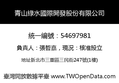 青山綠水國際開發股份有限公司