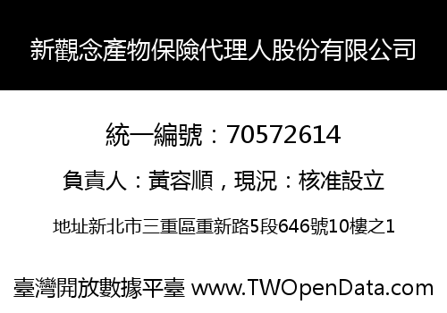 新觀念產物保險代理人股份有限公司