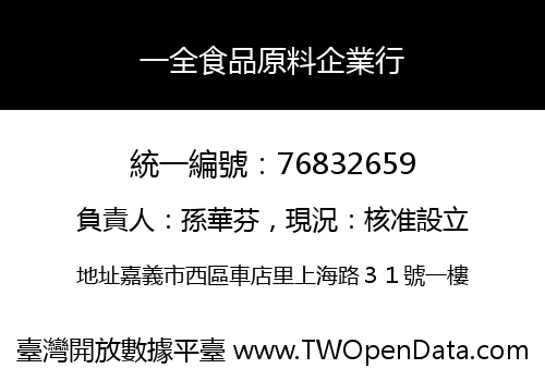 一全食品原料企業行