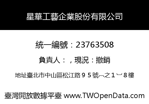 星華工藝企業股份有限公司