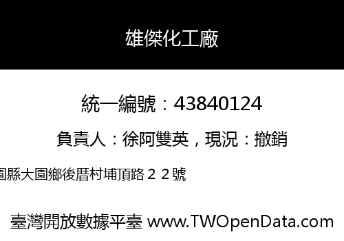 雄傑化工廠