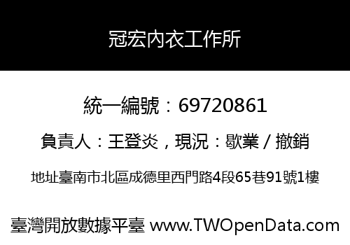冠宏內衣工作所