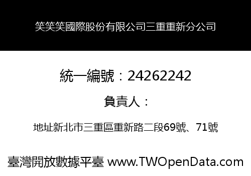 笑笑笑國際股份有限公司三重重新分公司