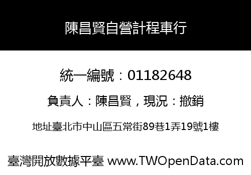 陳昌賢自營計程車行