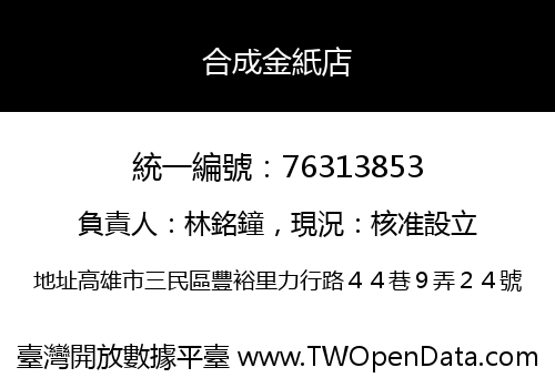 合成金紙店