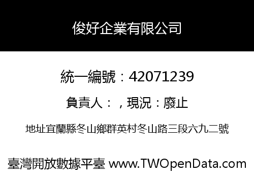 俊好企業有限公司